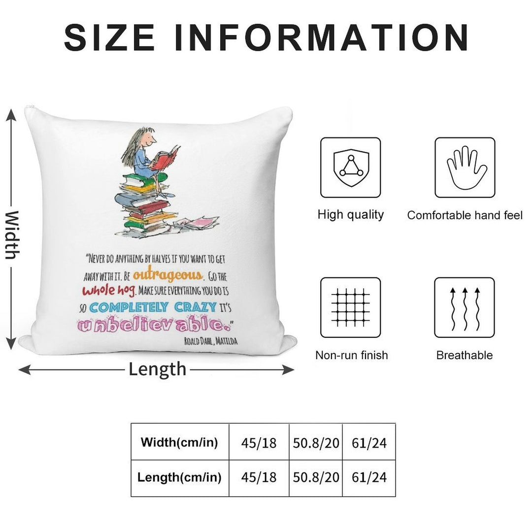 Matilda Soft Short Plush Fabric Throw Pillow