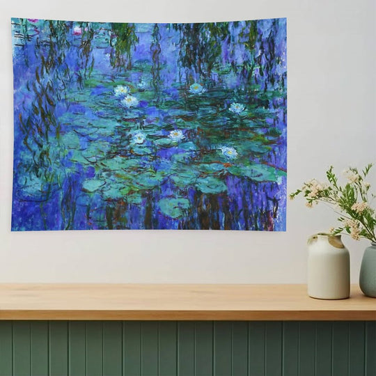 Claude Monet Water Lilies - Blue Water Lilies Tapestry