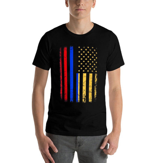 Colombian American Colombian Roots Colombia America  Heathered Texture T-Shirt