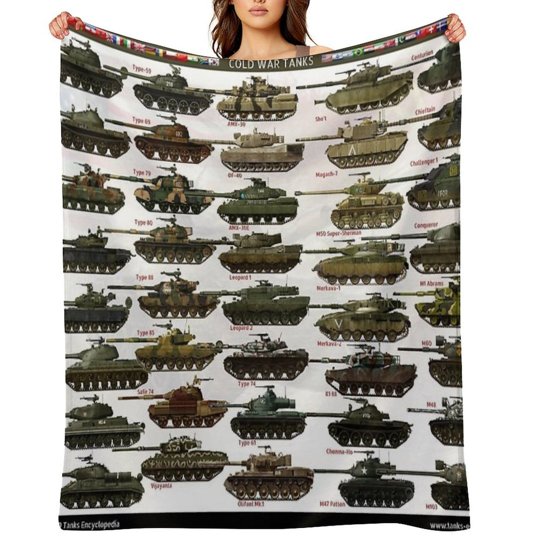 Cold War Main Battle Tanks Gift-ready Throw Blanket