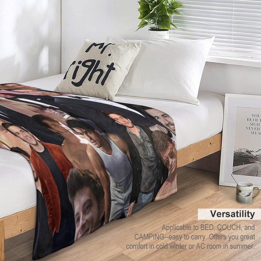 Jonathan Bailey Collage Compact Throw Blanket