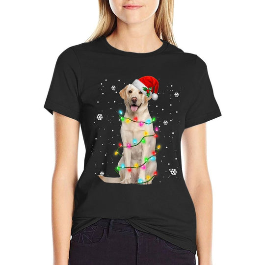 Labrador Retriever Dogs Tree Christmas Sweater Xmas Pet Dogs  Trendy Pattern T-Shirt