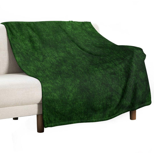 Emerald Green Grass Velvet  Texture Versatility Throw Blanket