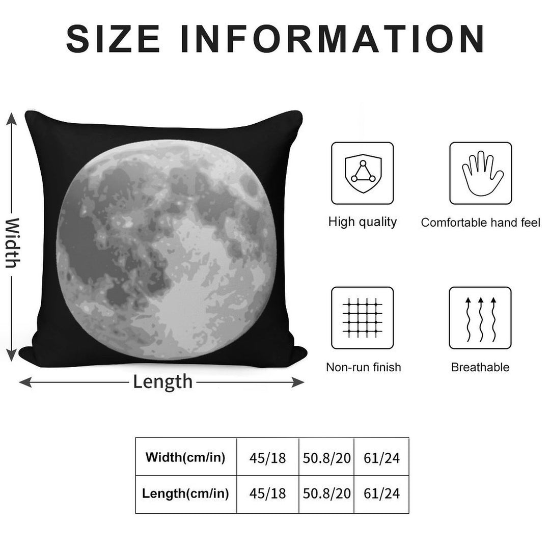 Full Moon Soft Ultra-Soft Texture Throw Pillow