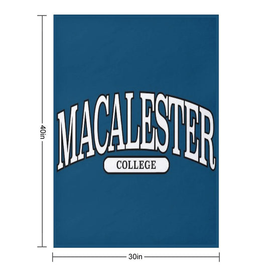 Macalester College - Serif Font Curved Velvety-soft Throw Blanket