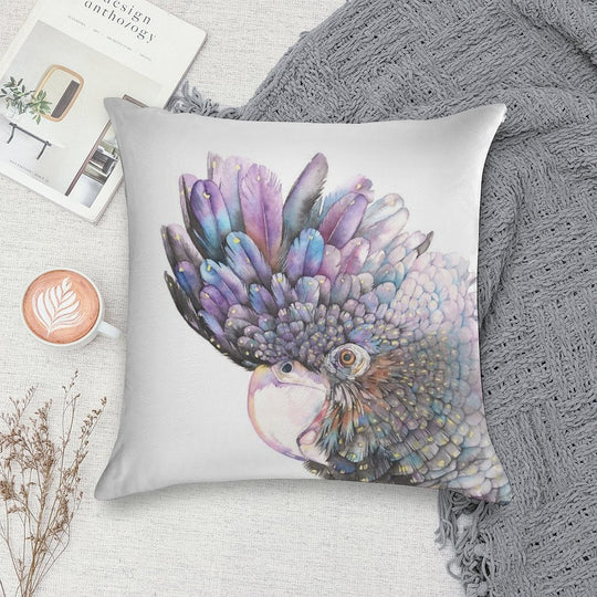 Black Cockatoo Soft Skin-Friendly Throw Pillow