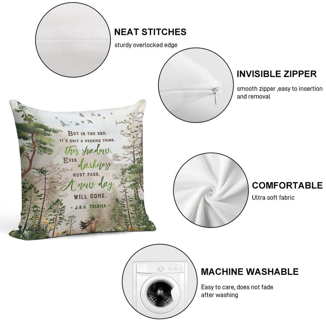 But in The End Soft Hidden Zipper Throw Pillow