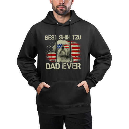 Best Shih Tzu Dad Ever Tshirt Dog Lover American Gift All-Day Comfort Hoodie