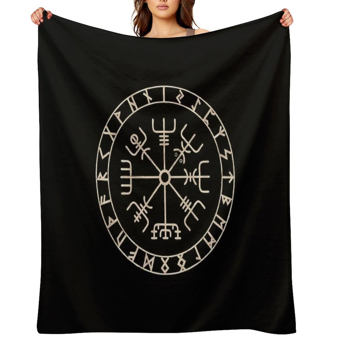 Runic Viking Compass Vegvisir Celtic All-season Throw Blanket