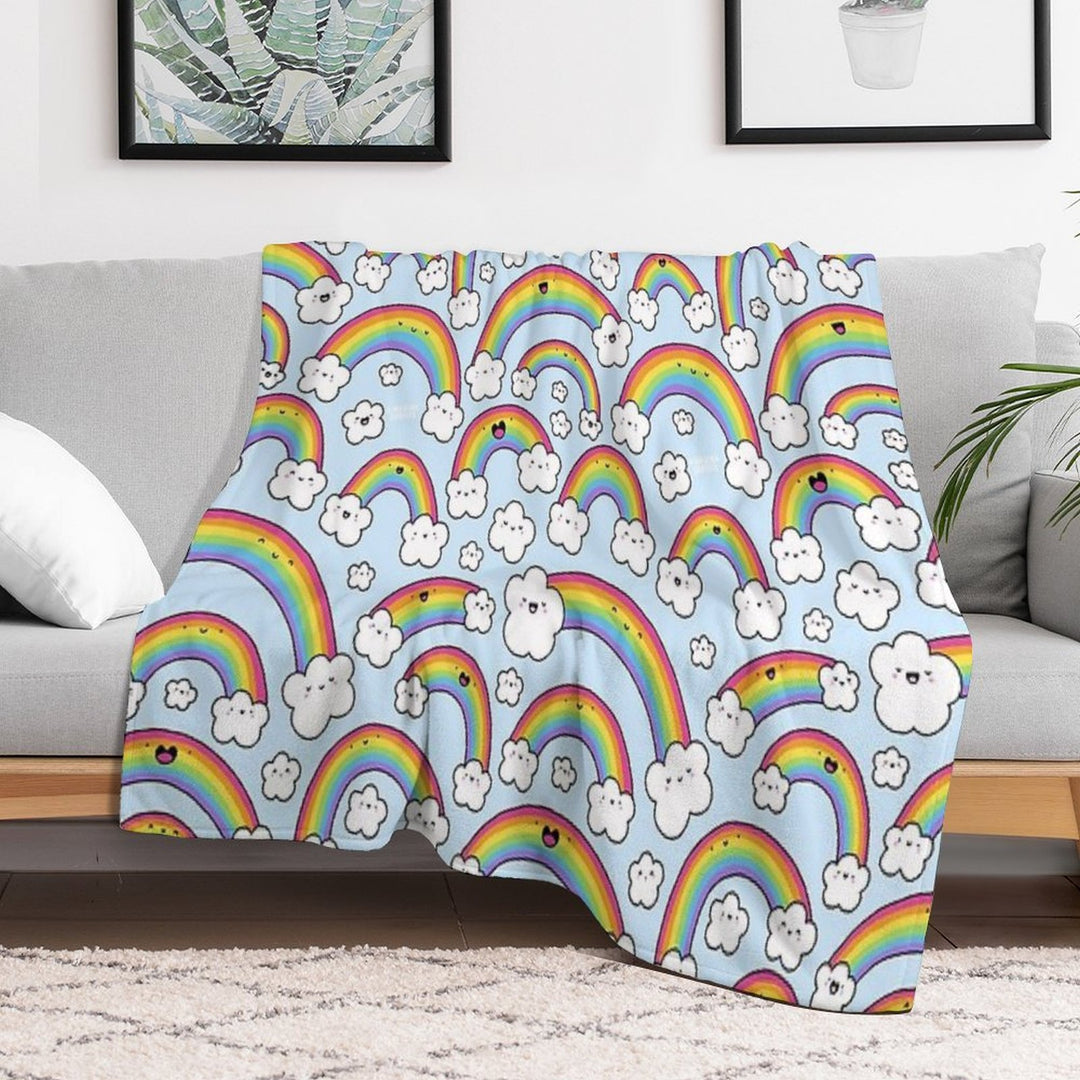 Rainbows Everywhere! Anti-pilling Throw Blanket