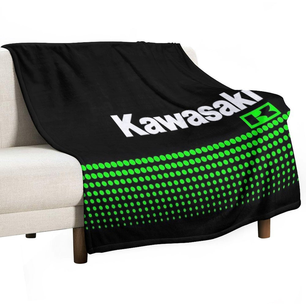KAWASAKI Team Wrinkle-free Throw Blanket