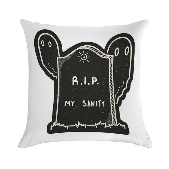 RIP My Sanity Grave Soft Anti-Pilling Throw Pillow