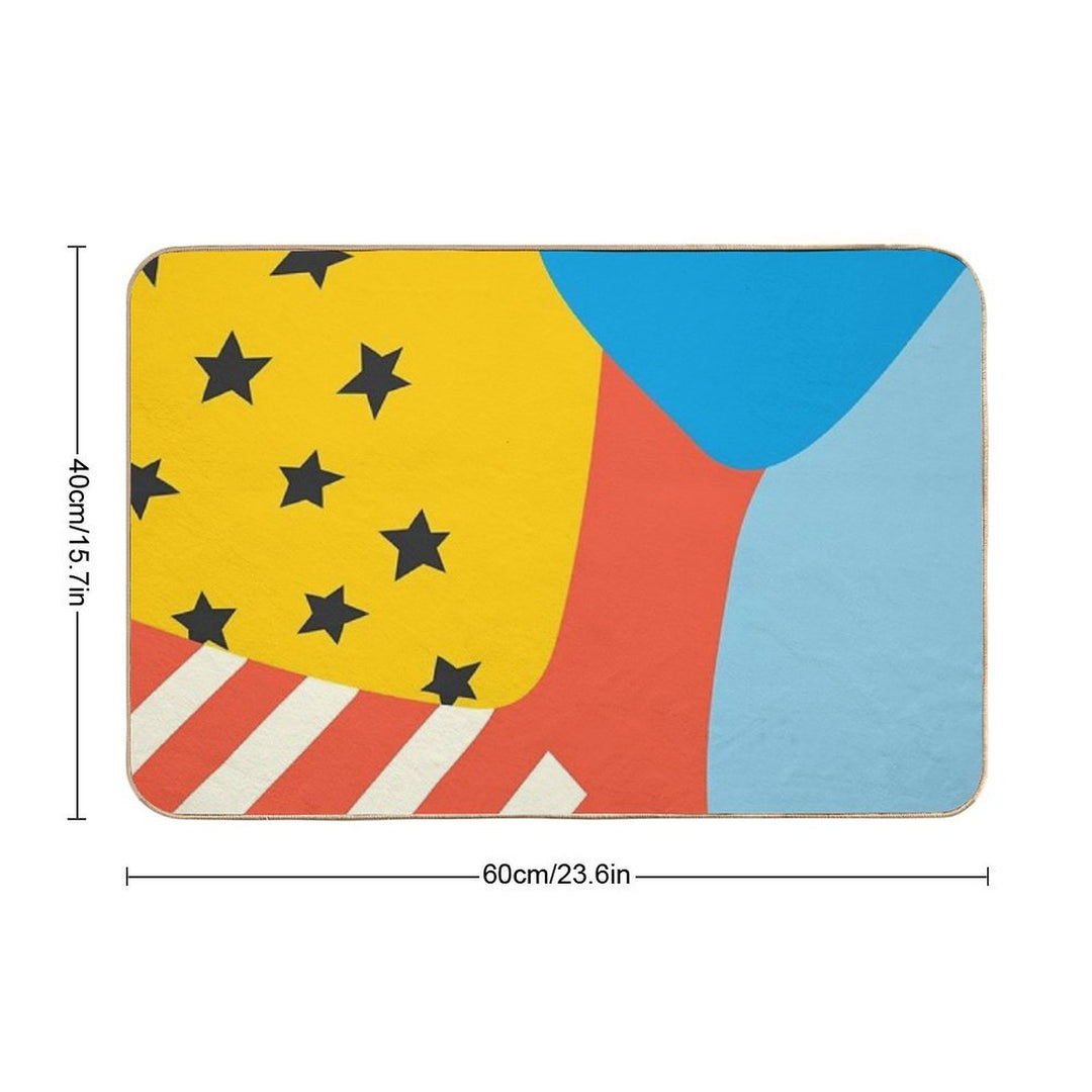 Modern Art Print  Pet-Safe Bath Mat