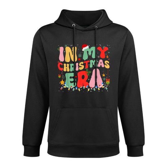 Groovy in My Christmas Era Retro Holiday Xmas Lights Festive Medium-Weight Fabric Hoodie