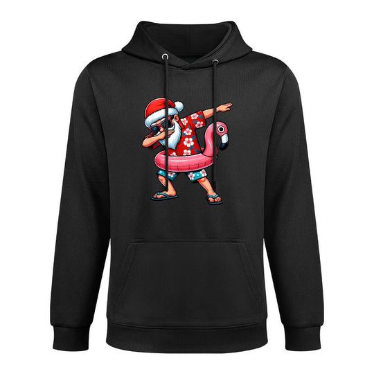 Dabbing Santa Christmas in July Hawaiian Xmas Dab Boys Men Colorfast Hoodie