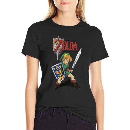 Legend of Zelda Grey Cartoon Art - Crew Neck, Classic Fit,  Odor-resistant T-Shirt