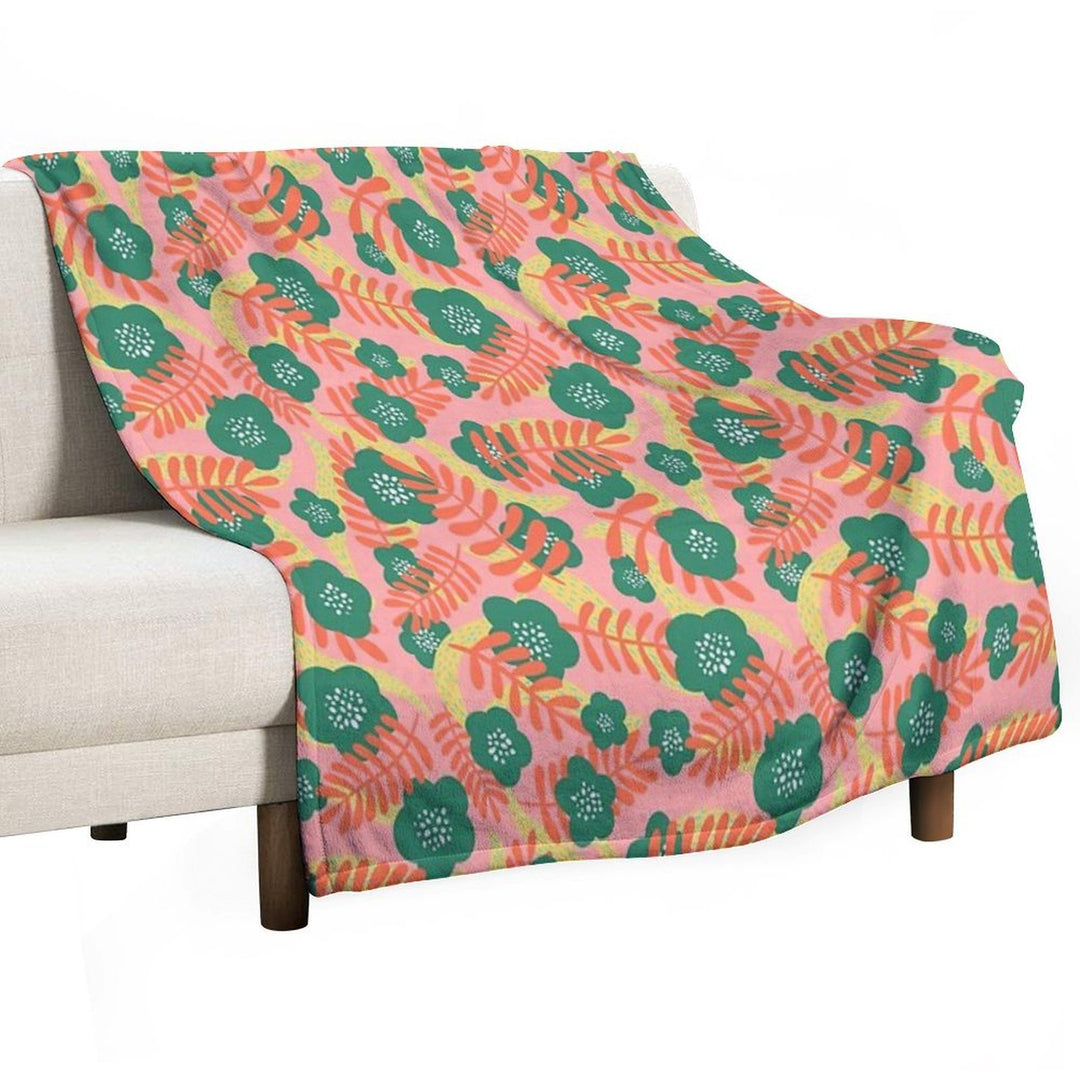 Bright Florals Multi-functional Throw Blanket