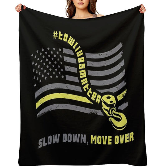 Slow Down Move Over - Tow Truck Operator Gift Comfort Throw Blanket