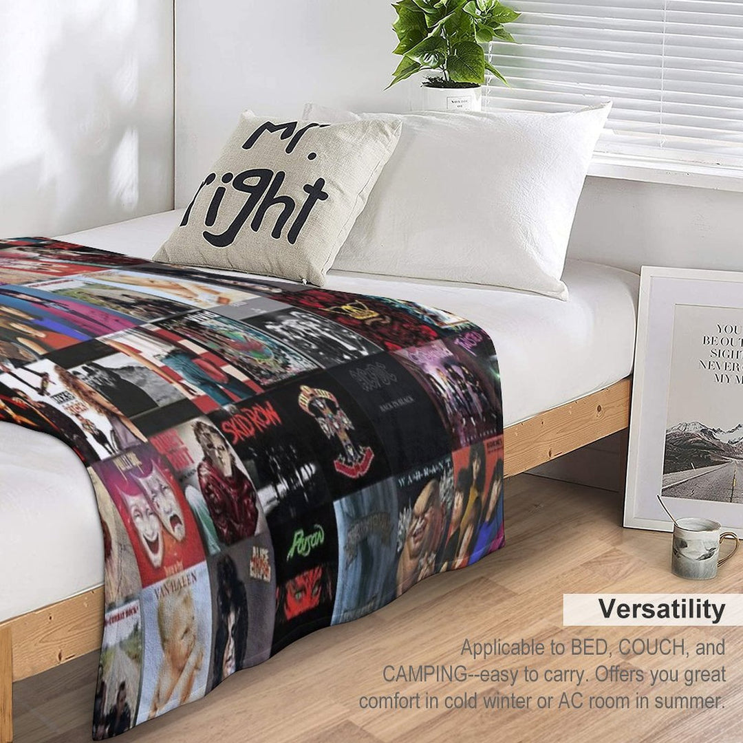 1980s Rock Classics Eco-conscious Throw Blanket