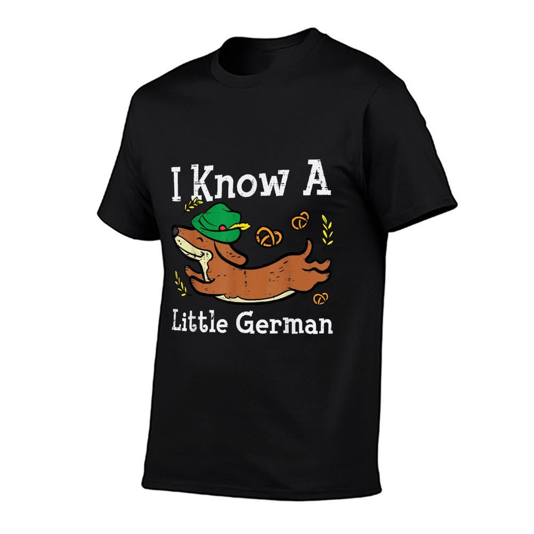 Oktoberfest Dachshund I Know Little German Dog Women Kid Men  Summer-ready Fabric T-Shirt
