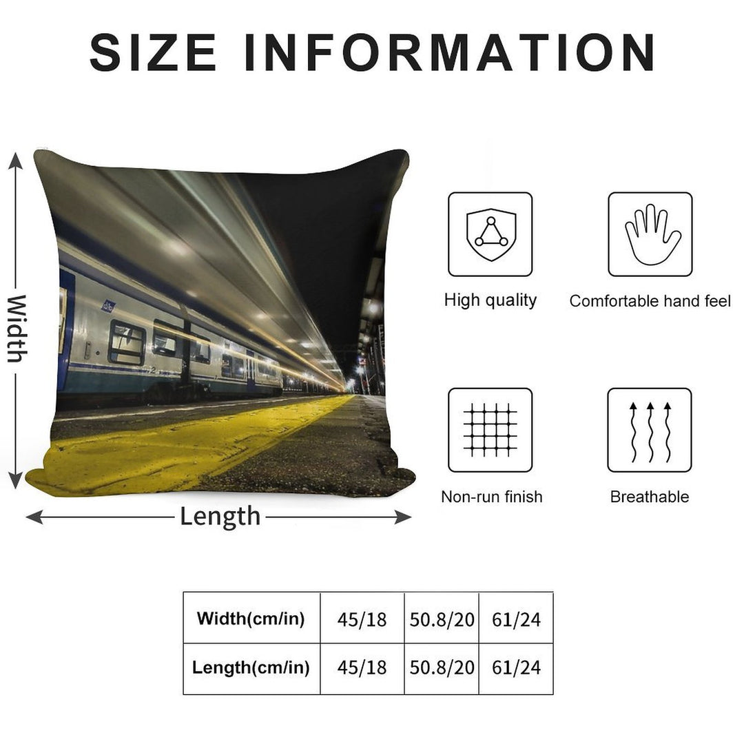Trenitalia Soft Washable Throw Pillow