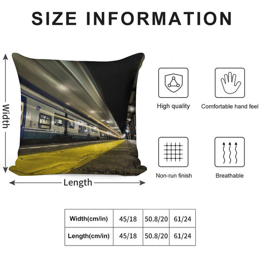 Trenitalia Soft Washable Throw Pillow
