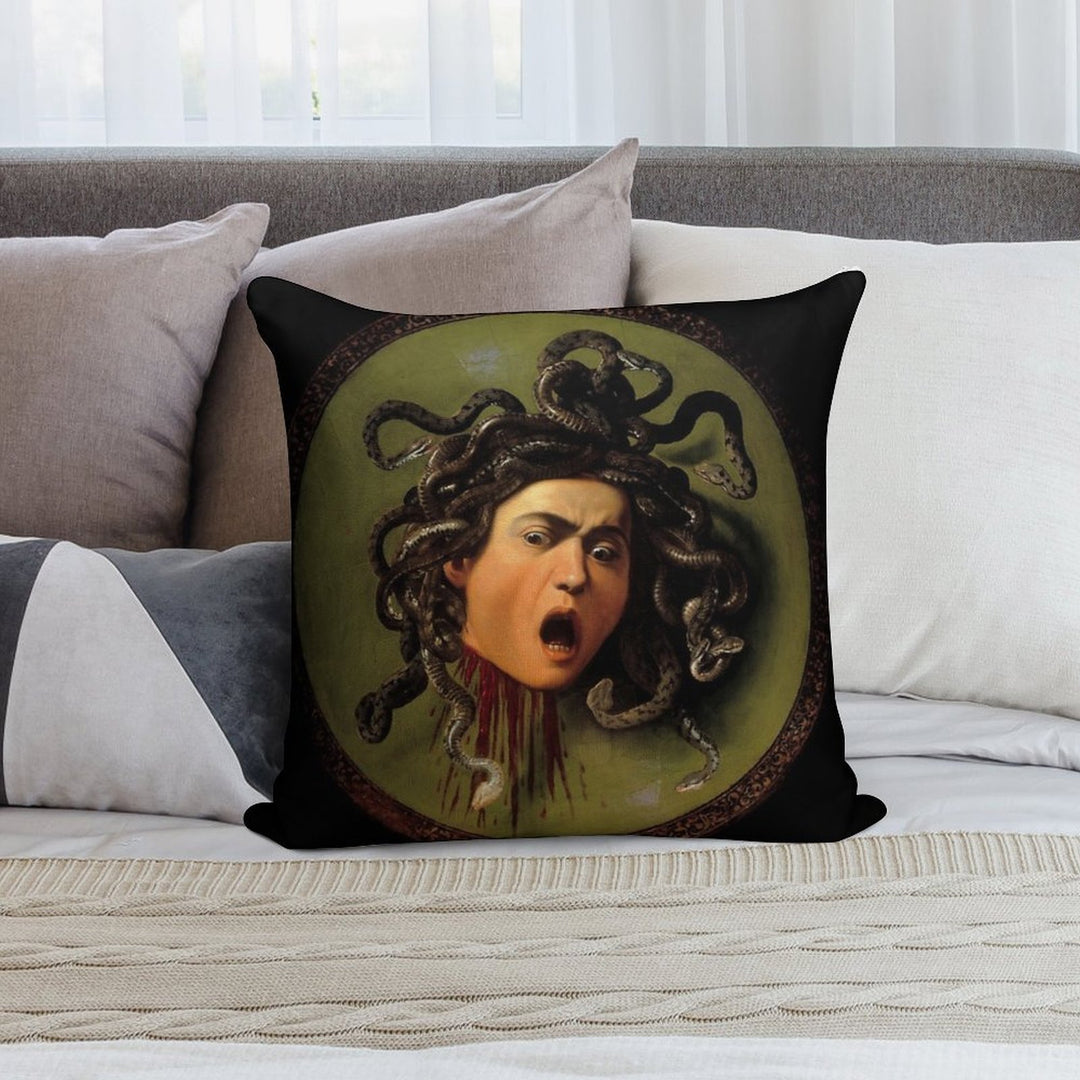 Michelangelo Merisi Da Caravaggio Medusa Soft Ultra-Soft Texture Throw Pillow