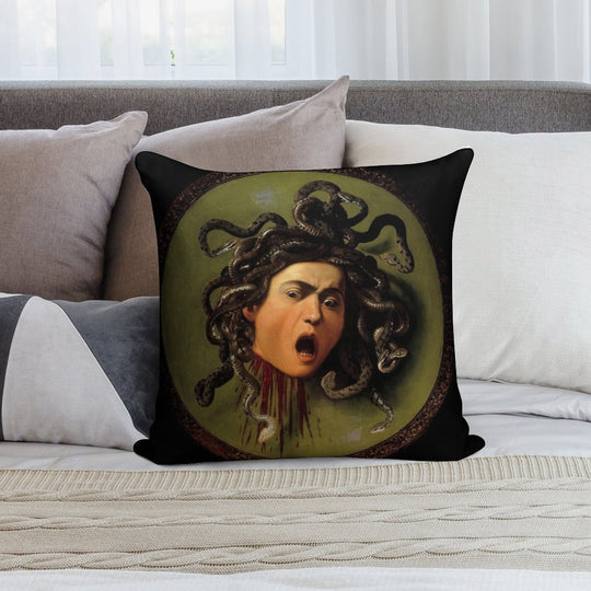 Michelangelo Merisi Da Caravaggio Medusa Soft Ultra-Soft Texture Throw Pillow