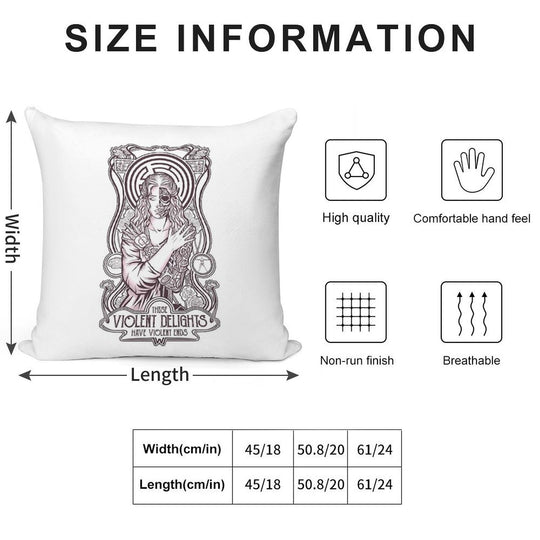 Violent Delights Soft Luxury Feel Throw Pillow