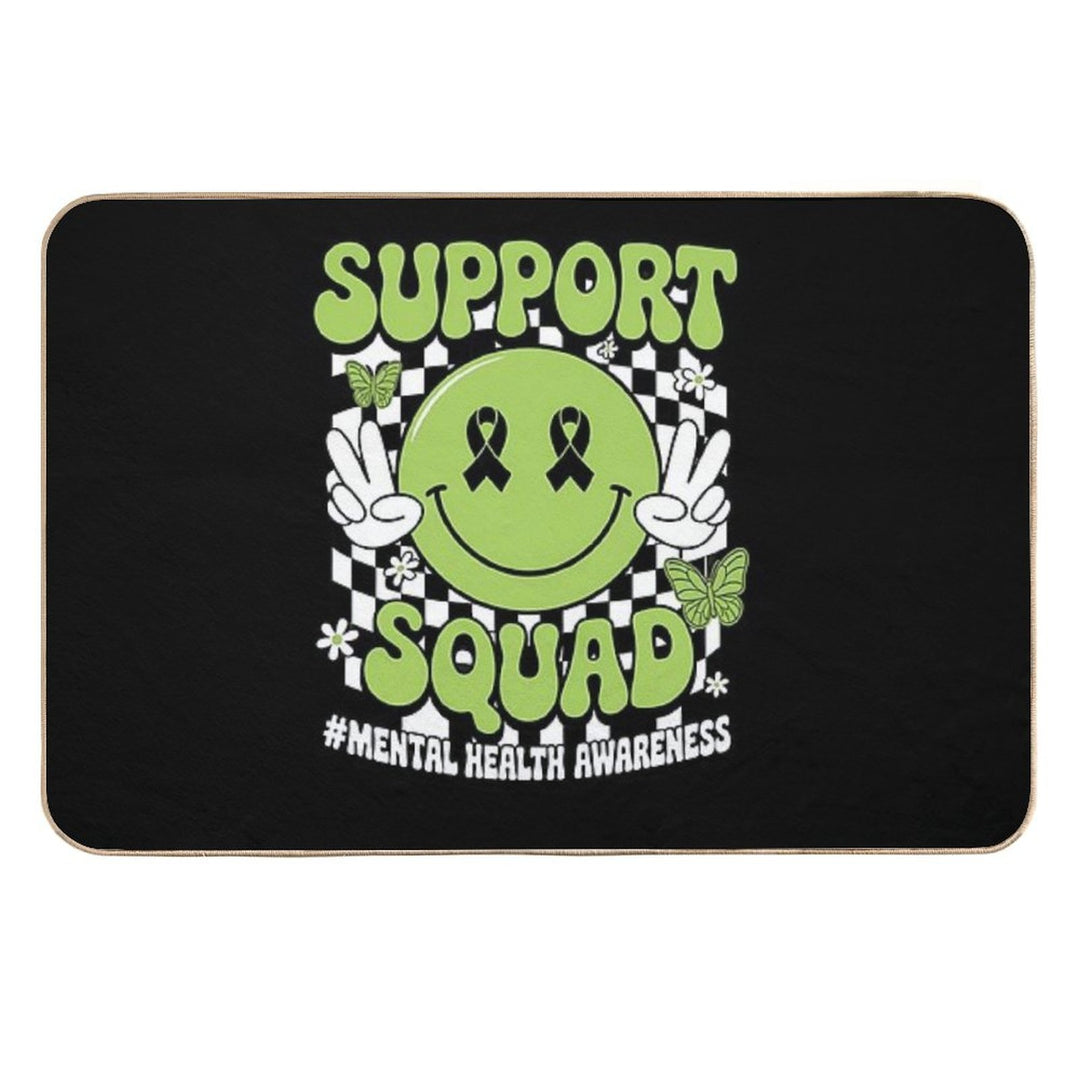 Motivation Support Squad Mental Health Awareness Men Women  Pet-Safe Bath Mat