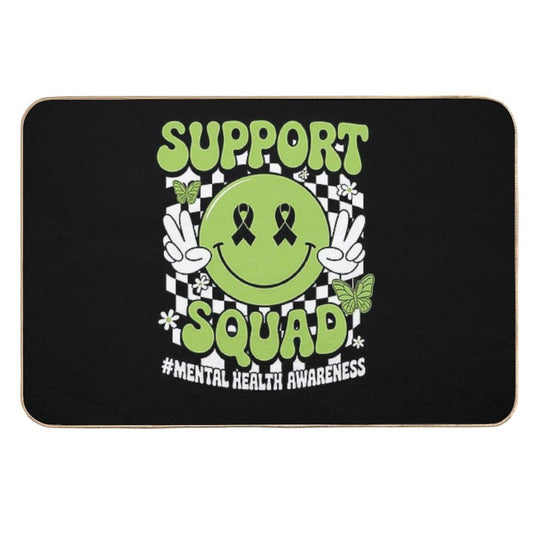 Motivation Support Squad Mental Health Awareness Men Women  Pet-Safe Bath Mat