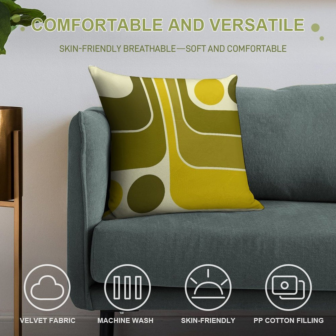 Retro Geometric Design 632 Soft Warmth Comfort Throw Pillow