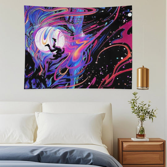 Fly Man on The Moon Tapestry