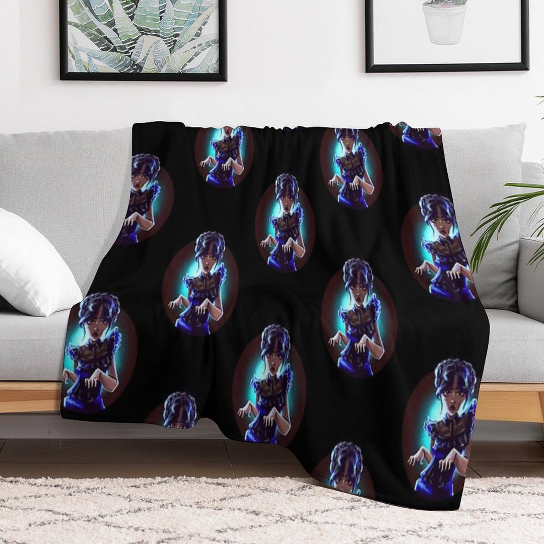 Wednesday Addams Darker Lightweight Throw Blanket