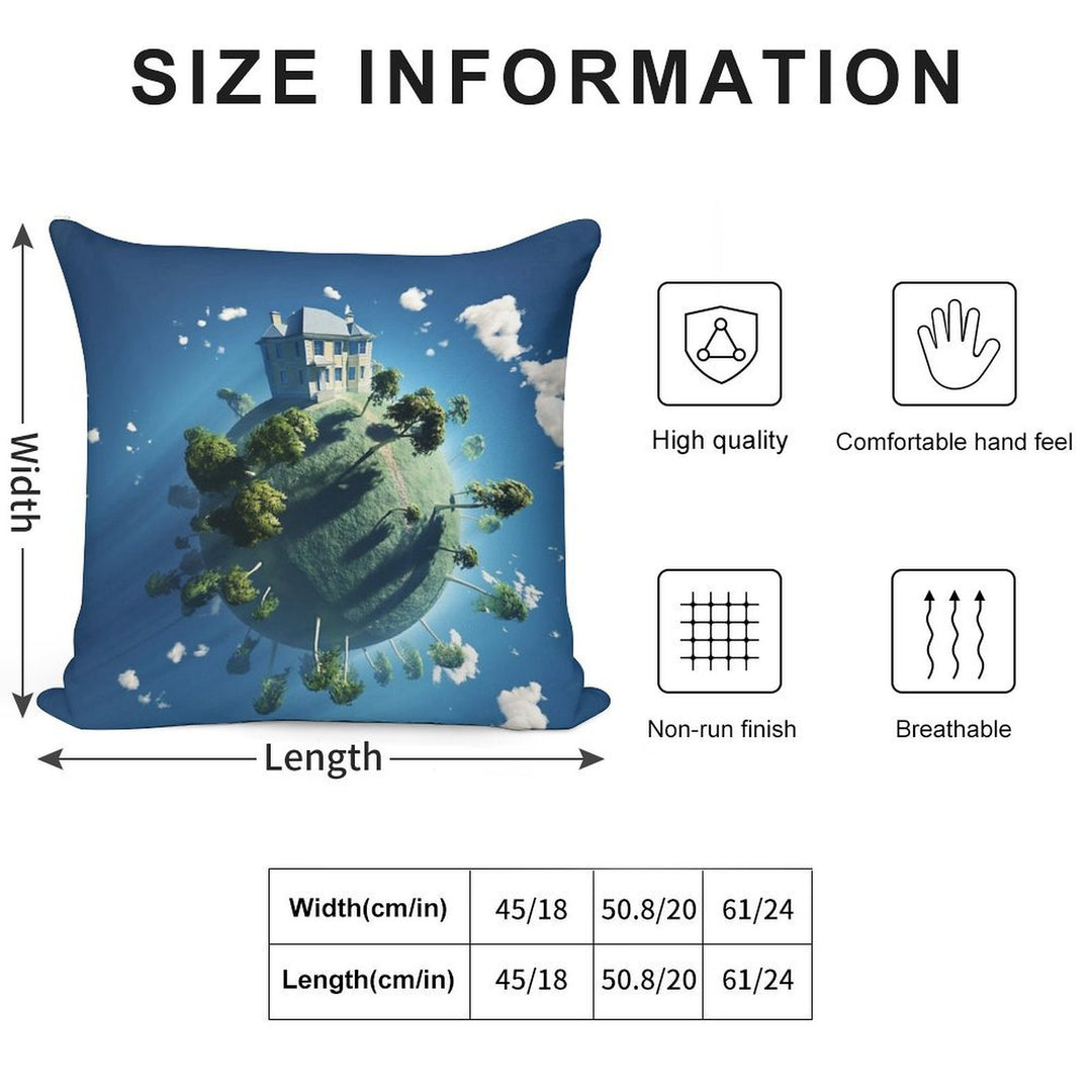 Live On Soft Short Plush Fabric Throw Pillow