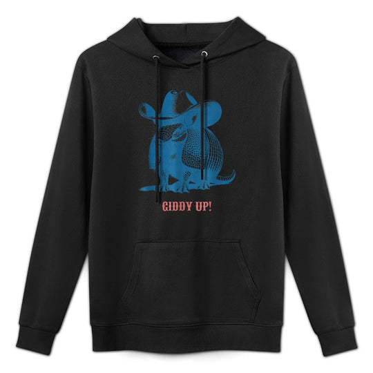 Giddy Up Cowboy Ready for Rodeo  Cowboy Armadillo Versatile Streetwear Hoodie