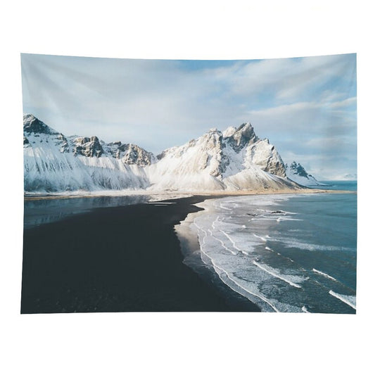 Iceland Beach at Sunset - Landscape Photography Tapestry
