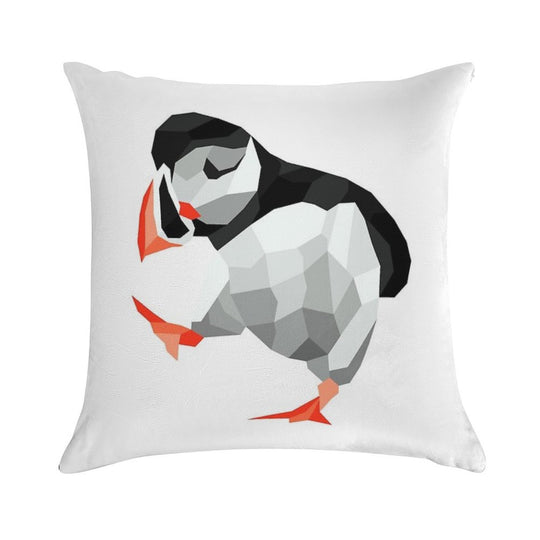 Shubie Dancing Puffin Soft Washable Throw Pillow