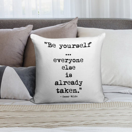 Oscar Wilde Be Yourself Soft Skin-Friendly Throw Pillow