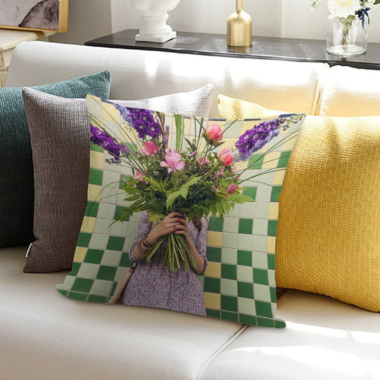 Flower Girl Soft Luxury Feel Throw Pillow