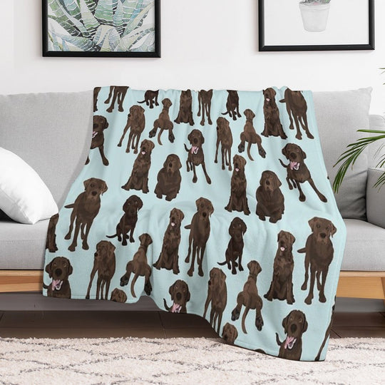 Chocolate Lab Gift-ready Throw Blanket