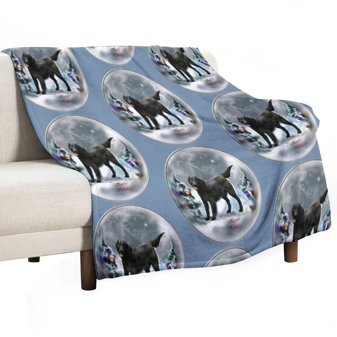 Flat-Coated Retriever Christmas Gifts Durable Throw Blanket