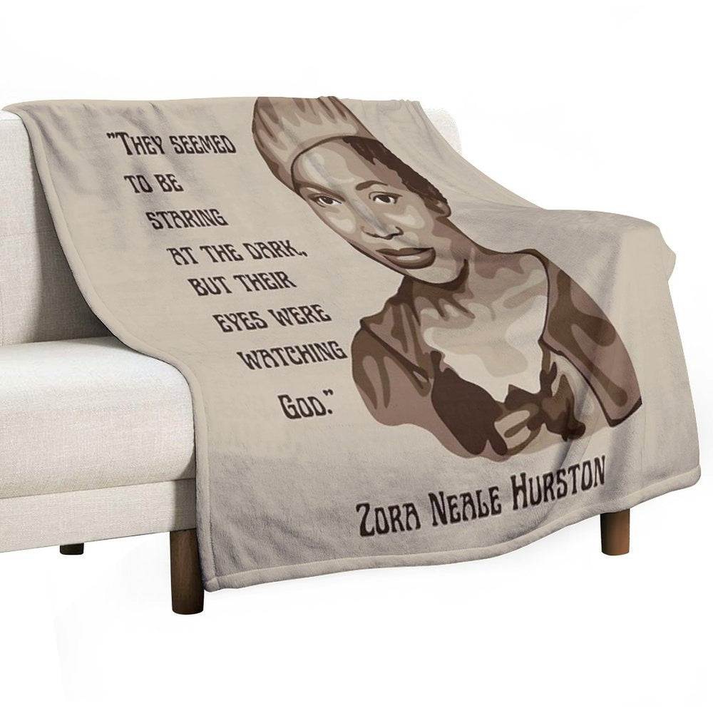 Zora Neale Hurston Portrait And Quote Quick-dry Throw Blanket