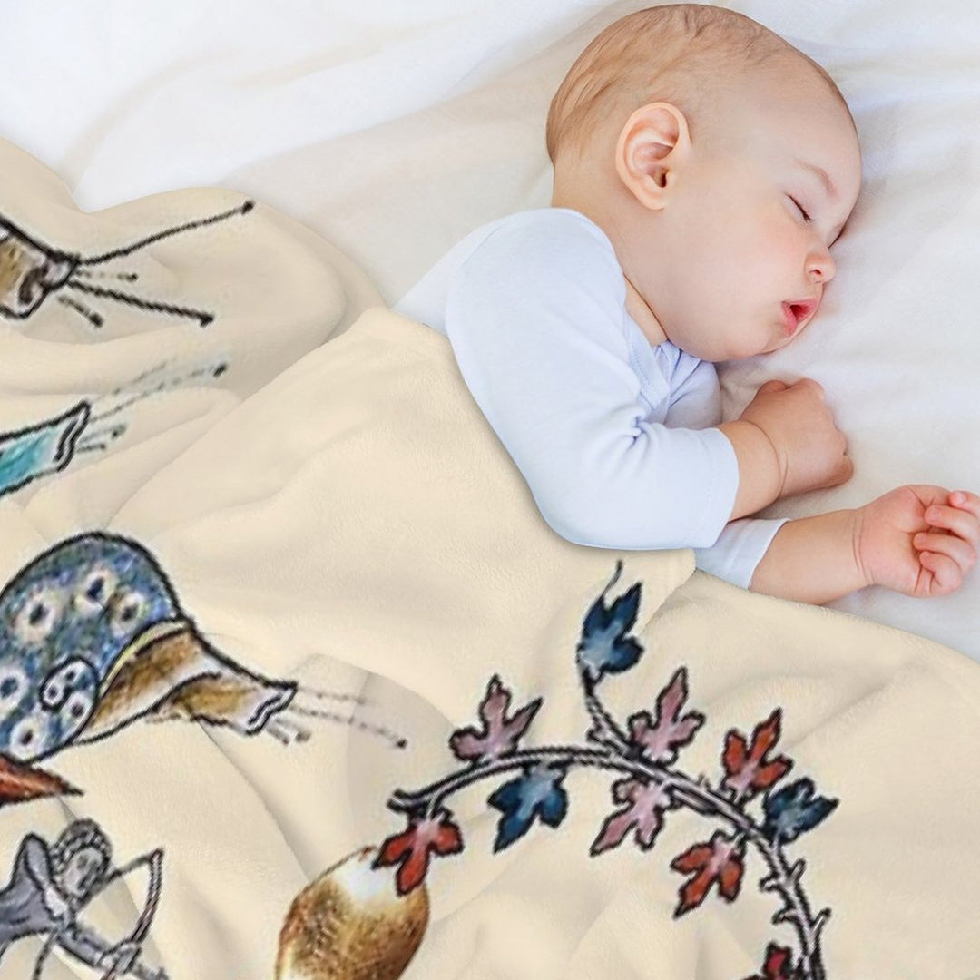 WEIRD MEDIEVAL BESTIARY  WAR, KNIGHTS AND KILLER RABBITS FIGHTING WITH GIANT SNAILS Durable Throw Blanket