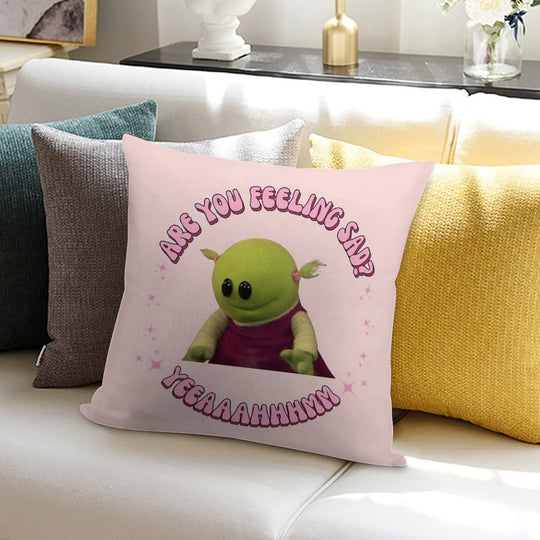 Are You Feeling Sad Nanalan Mona Soft Washable Throw Pillow