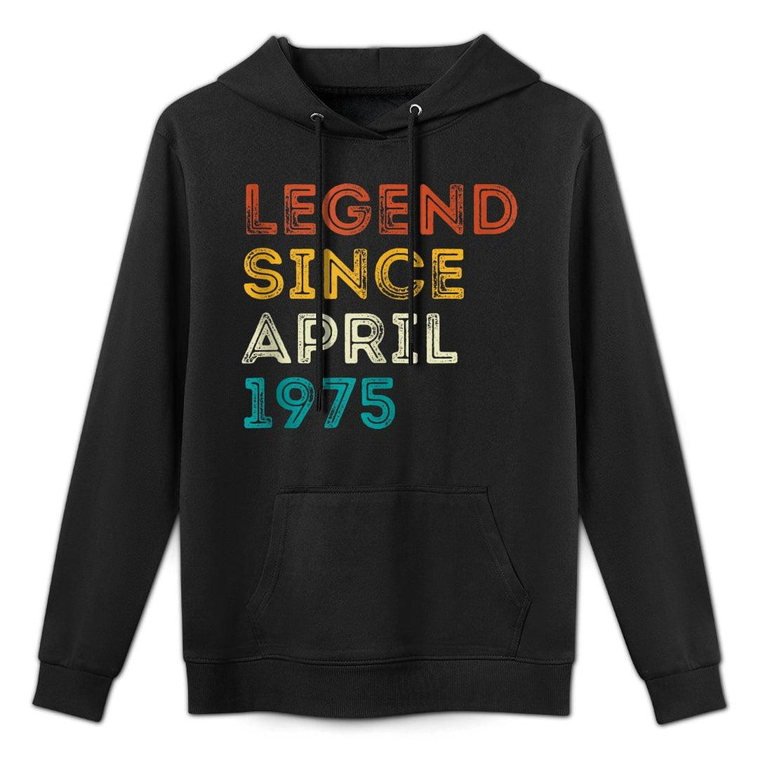 50 Year Old Present Legend Since April 1975 50th Birthday Shape Retention Hoodie