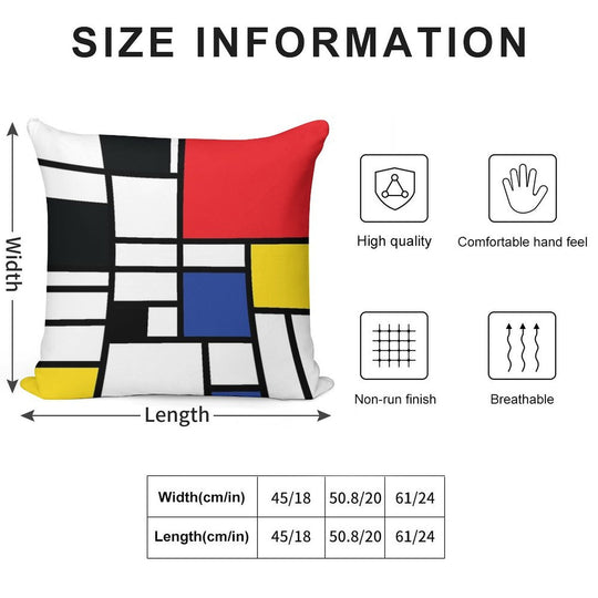 De Stijl #1 Soft Warmth Comfort Throw Pillow