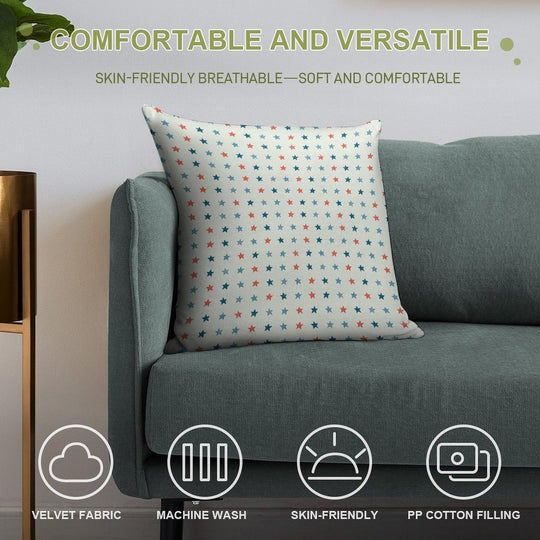 4th of July Soft Durable Construction Throw Pillow