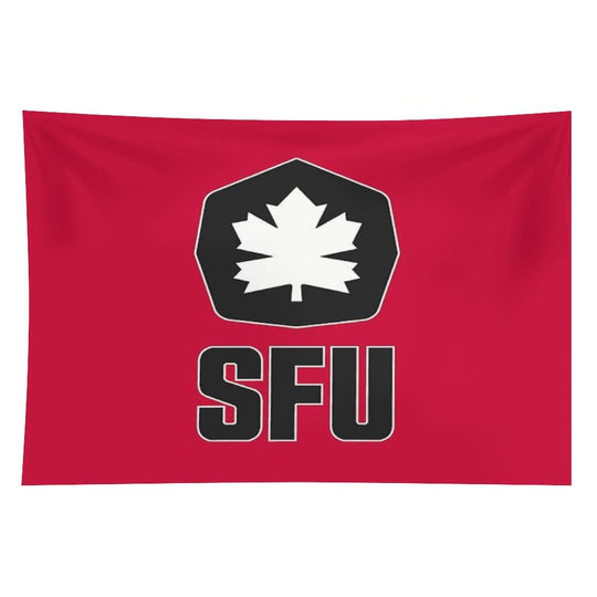 SFU Athletics Black White Tapestry