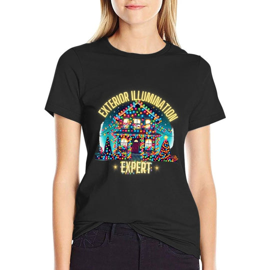 Exterior Illumination Expert Christmas Lights Decor Funny  High-quality Stitching T-Shirt